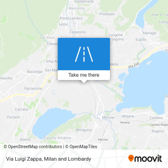 Via Luigi Zappa map