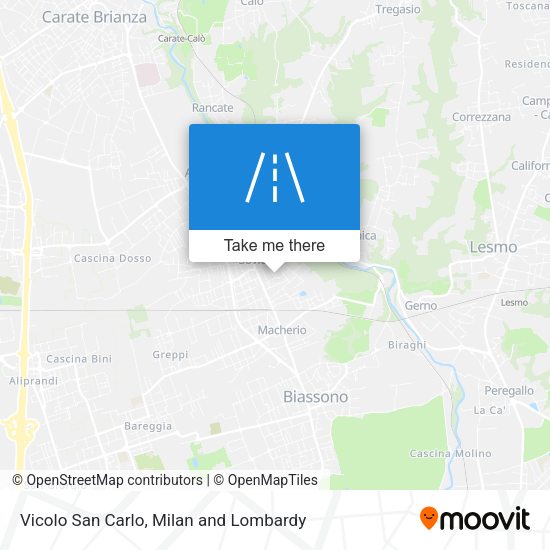 Vicolo San Carlo map