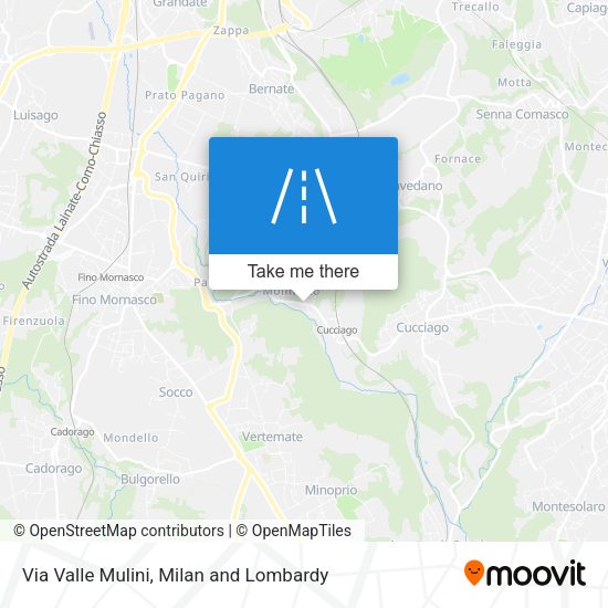 Via Valle Mulini map