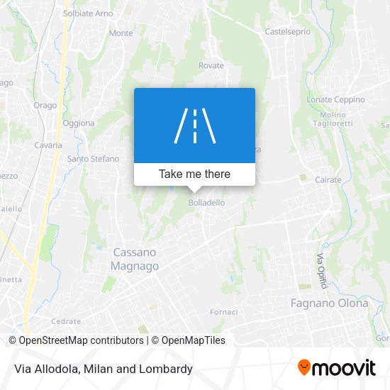 Via Allodola map