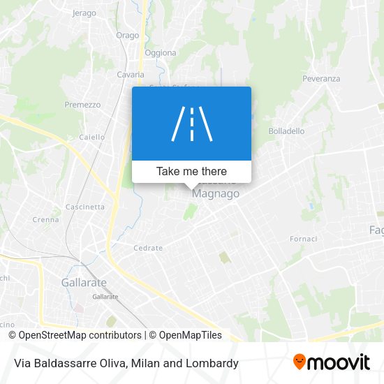 Via Baldassarre Oliva map