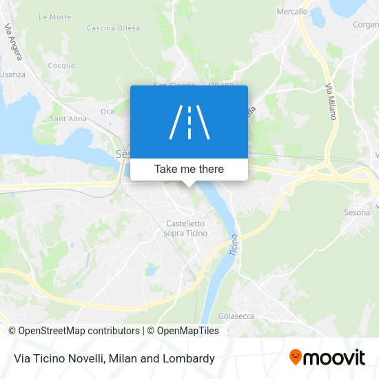 Via Ticino Novelli map