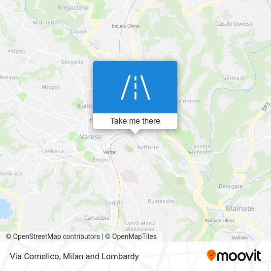 Via Comelico map