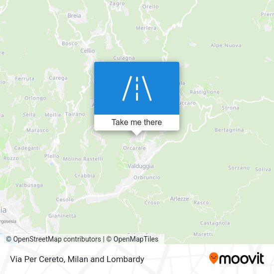 Via Per Cereto map