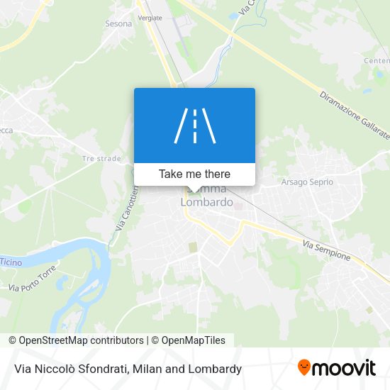 Via Niccolò Sfondrati map