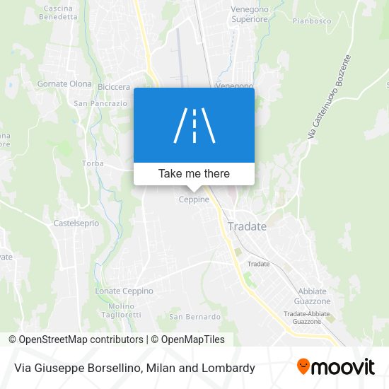 Via Giuseppe Borsellino map