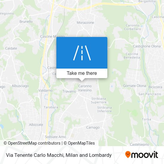 Via Tenente Carlo Macchi map