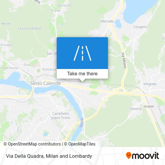 Via Della Quadra map