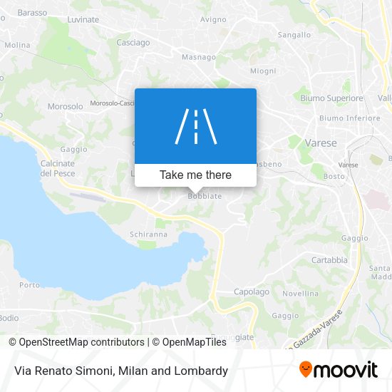 Via Renato Simoni map