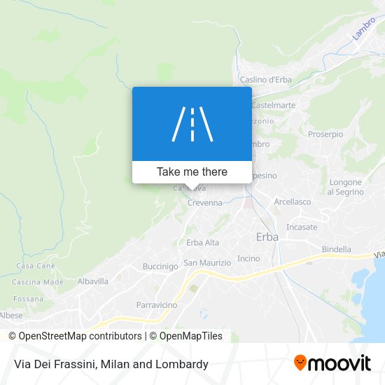 Via Dei Frassini map