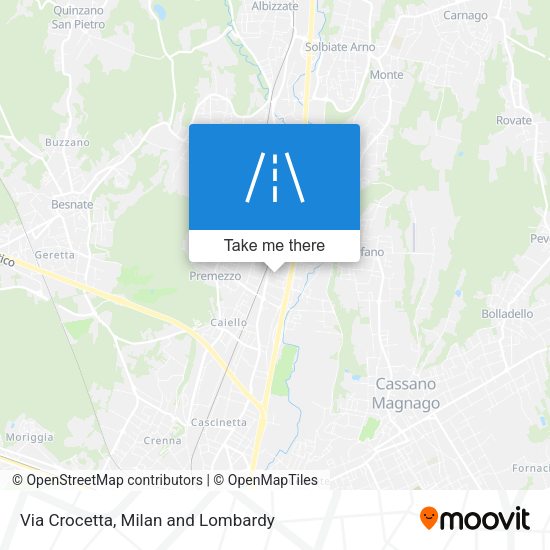 Via Crocetta map