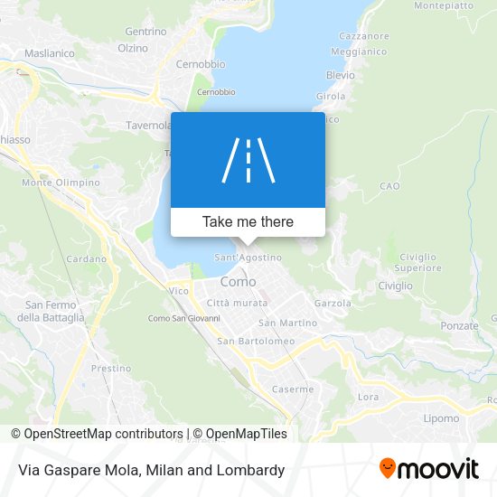 Via Gaspare Mola map