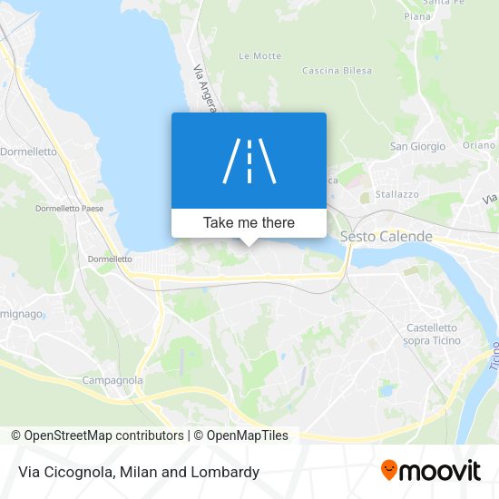 Via Cicognola map
