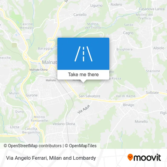 Via Angelo Ferrari map