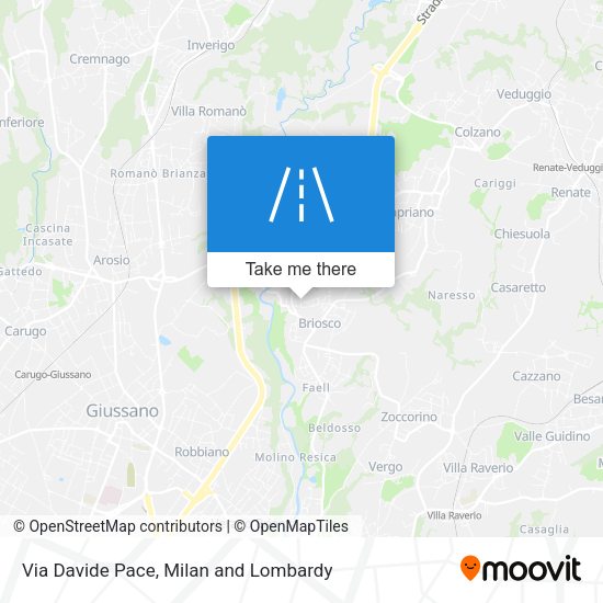 Via Davide Pace map
