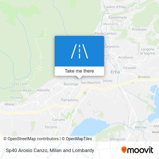 Sp40 Arosio Canzo map
