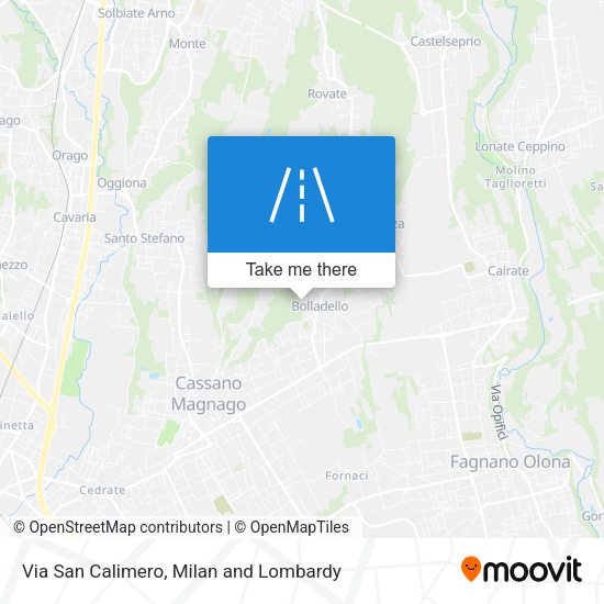 Via San Calimero map