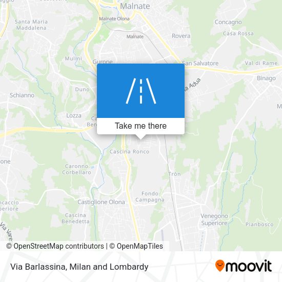 Via Barlassina map