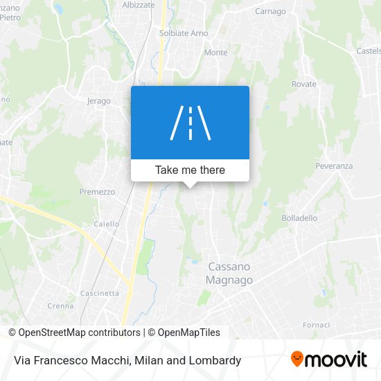 Via Francesco Macchi map