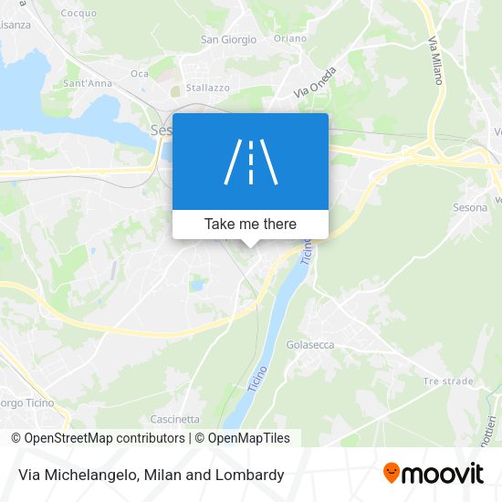 Via Michelangelo map