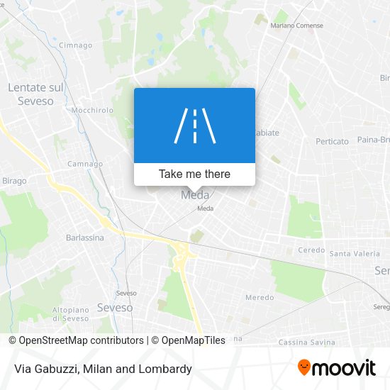 Via Gabuzzi map