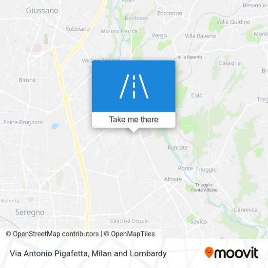 Via Antonio Pigafetta map