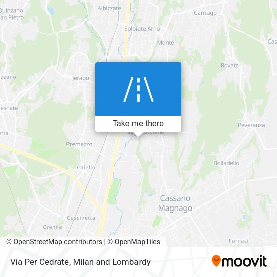 Via Per Cedrate map