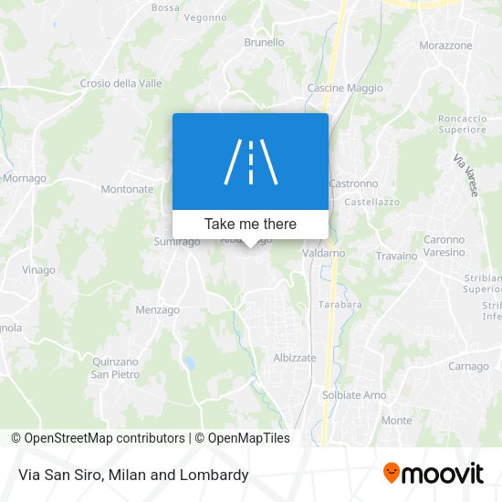Via San Siro map