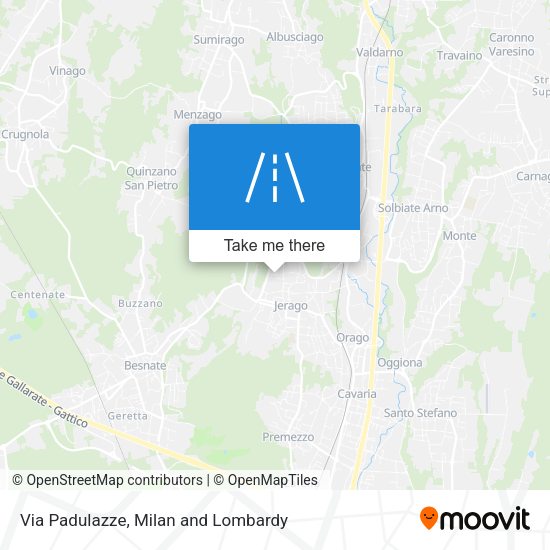 Via Padulazze map