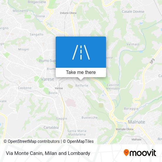 Via Monte Canin map