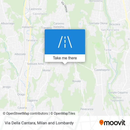 Via Della Cantara map