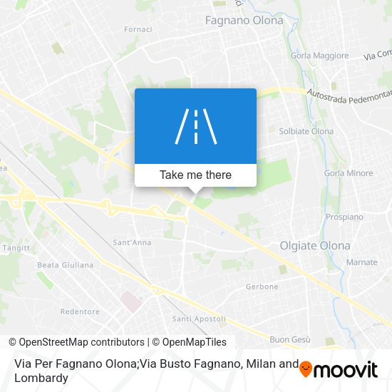 Via Per Fagnano Olona;Via Busto Fagnano map