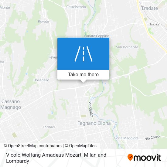 Vicolo Wolfang Amadeus Mozart map