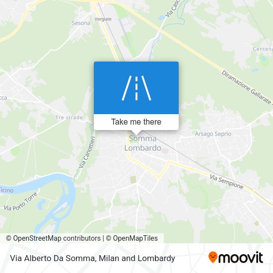 Via Alberto Da Somma map