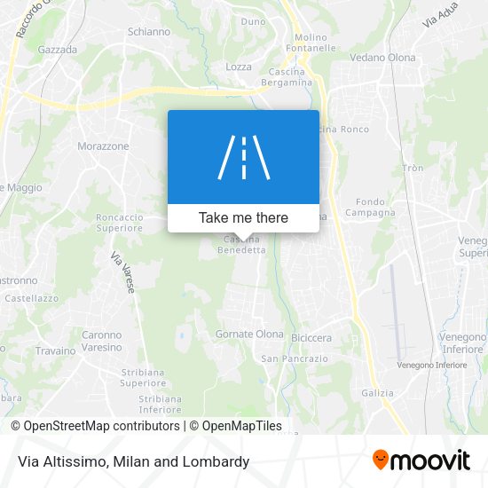 Via Altissimo map