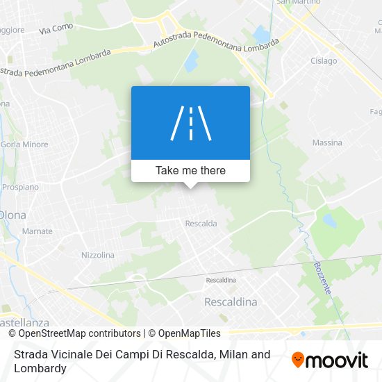 Strada Vicinale Dei Campi Di Rescalda map