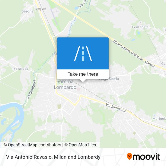 Via Antonio Ravasio map