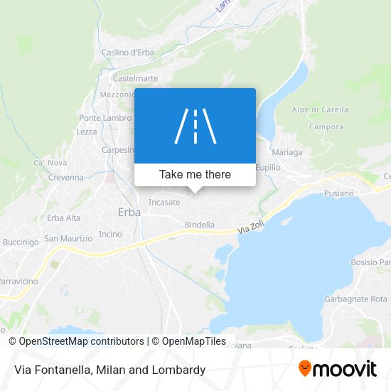 Via Fontanella map
