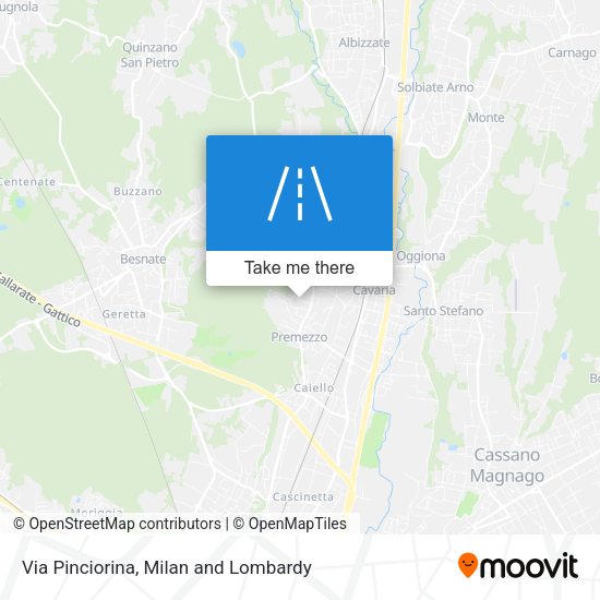 Via Pinciorina map