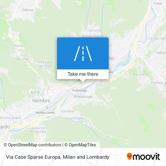 Via Case Sparse Europa map