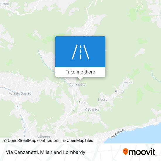 Via Canzanetti map