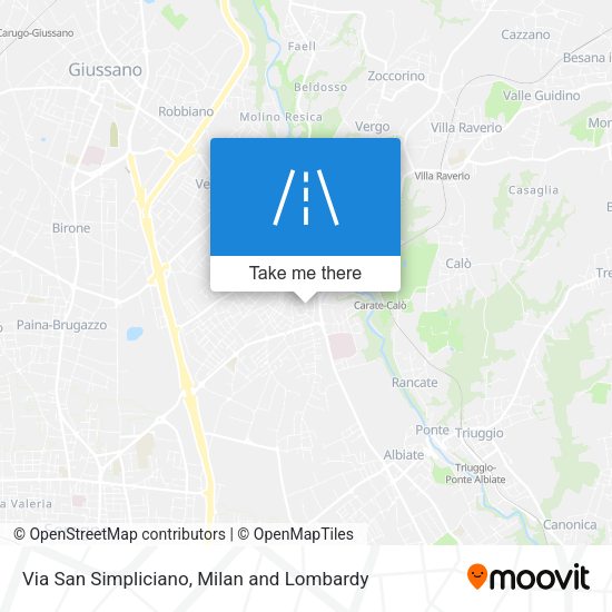 Via San Simpliciano map