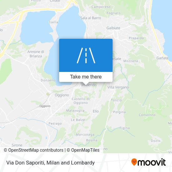 Via Don Saporiti map