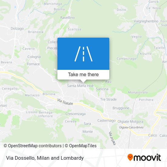 Via Dossello map