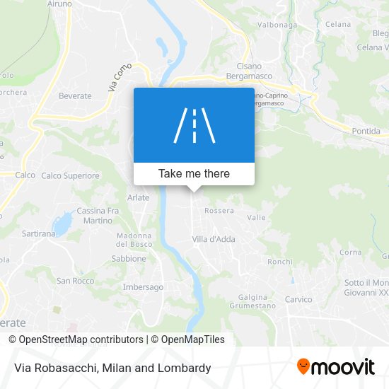 Via Robasacchi map