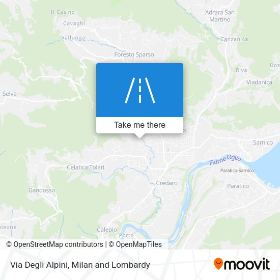 Via Degli Alpini map