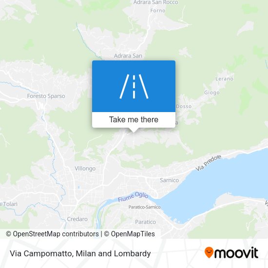 Via Campomatto map