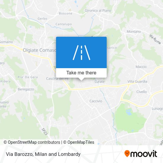 Via Barozzo map