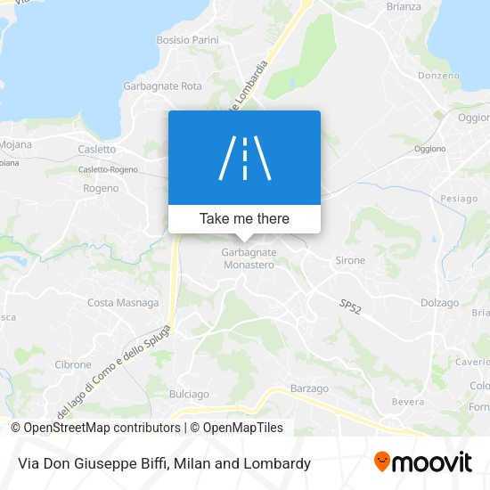 Via Don Giuseppe Biffi map