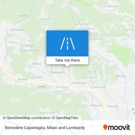 Belvedere Capietaglio map